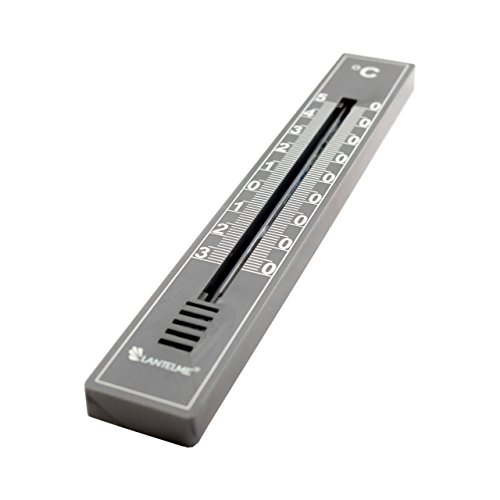 Lantelme 6088 Analogthermometer in Kunststoffgehäuse Farbe grau – Thermometer für Innen oder Außen mit Temperaturanzeige -30 bis +50 Grad Celsius - 2