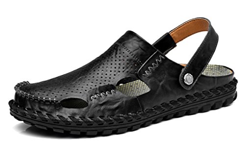 Summer Close Toe Mens Leather Beach Sandals Leisure Slippers