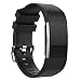 Produktbild Omicton Fitbit Laden 2 Strap Bands, Ersatz Weich TPU Sport Armbanduhr Band Wasserfest Armband Riemen Haken und Klettverschluss Verstellbarer Verschluss Armbänder für Fitbit Laden 2 Smart Watch