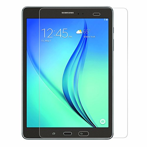 [2-pack] Galaxy Tab A 9.7 Schutzfolie, SIDARDOE gehärtetes Schutzglas für Samsung Galaxy Tab A 9.7, HD ultraklar, 0,33mm, 2,5D abgerundete Ecken, Härtelevel 9H, kratzfest, fingerabdruckabweisend, mit Garantie - 2