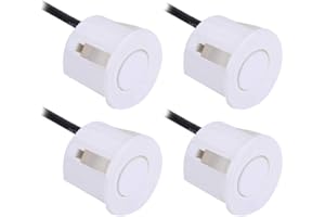 AKOZON Parking Sensor, 4Pcs Universal Car Parking Reversing Sensor Park Aid Sensors Radar Sensors For Car Probe Backup Assist (White)