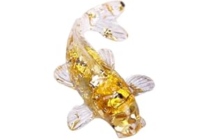 URFEDA Décorations de voiture en cristal de poisson pour tableau de bord de voiture - Décoration en cristal scintillant - Poisson - Maison - Bureau - Étagère de bureau - Jouet en résine - Décoration -