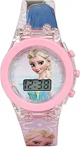 FAVELA Hello Kitty/Frozen/Princess Led Glowing Watch for Girls (Random Character) (Pack of 1) Pink
