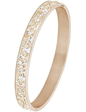 s.Oliver Damen-Armreif Armschmuck Edelstahl IP Rose Swarovski Kristalle