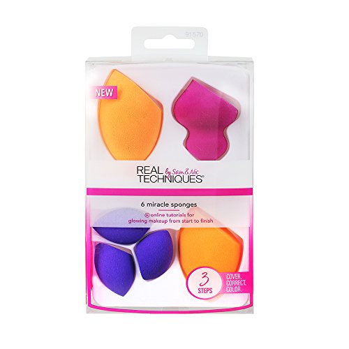 Real Techniques Miracle Complexion Sponge, Pack of 6