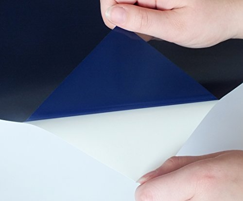 Selbstklebende Tafelfolie | Markerfolie in versch. Größen & Farben ab 14,90 € | Whiteboardfolie Boardmarkerfolie | inkl. 2 Stück Kreide | Wandfolie Blau (120×80 cm) - 5