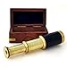 Price comparison product image 6" Handheld Brass Telescope with Wooden Box - Pirate Navigation