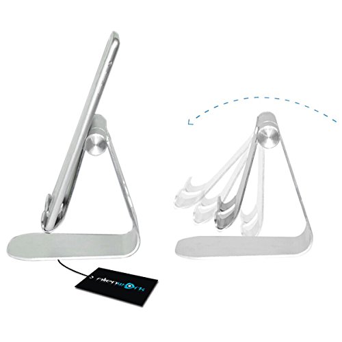 Alienwork Tablet Ständer für 4-12 Zoll Smartphone/Tablet Ständer Stand Halter Halterung Aluminium silber AD401H-01 - 4