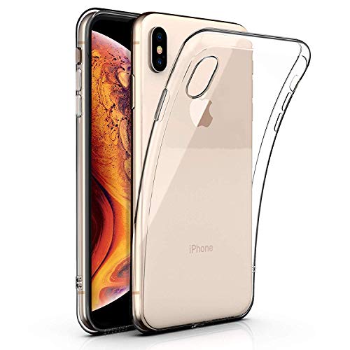 LONVIPI Funda iPhone XS/X Suave TPU Gel Fina [Compatible con Carga Inalámbrica] [Protección a Bordes y Cámara] Enjaca Apple Nuevo iPhone XS/X Transparente