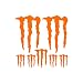 Produktbild Aufkleber Set Sticker Monster Energy ref: spon-024 Orange flash