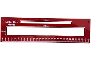 SEVEN4-UK Red Royal Mail PiP Size Guide Ruler – Letter & Large Letter Postage Slot Checker for Royal Mail Pricing in Proportion – Lightweight Plastic Mail Measuring Tool for Business & Home Use