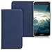 Price comparison product image kwmobile Flip Case for Huawei Honor 6C Pro - Smooth PU Leather Protective Folio Cover with Stand Feature - Dark Blue