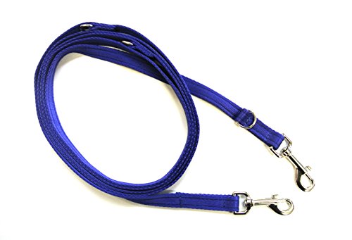 8ft11ft-Police-Style-TrainingObedienceMulti-Functional-Dog-Lead-20mm-Cushioned-Webbing-In-Red-Or-Blue
