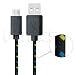 Produktbild ULTRICS® Micro USB Kabel 1M BLACK Nylon geflochtenes Aufladeeinheits-Kabel Tangle geben Synchronisierungsauflade USB-androides Aufladeeinheits-Blei für Samsung-Galaxie, Sony, Nokia, Microsoft, Motorola, Nexus, Huawei, LG, Xiaomi, OPPO - Lebenszeit-Garantie, Geld frei zurück Garantie