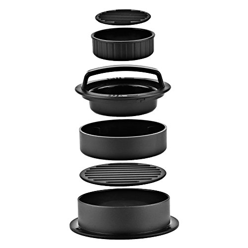 palini 3in1 Hamburgerpresse | 10cm | perfekte Patties | für normale Hamburger, gefüllte Burger & Mini-Burger | mit Antihaft-Beschichtung - 3