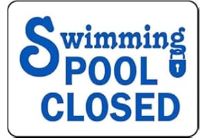 ELETINA Warning Sign,Pool Rules Sign,Pool Safety Sign Swimming Pool Closed Metal Tin Sign 8"X12" Metal Aluminum Sign