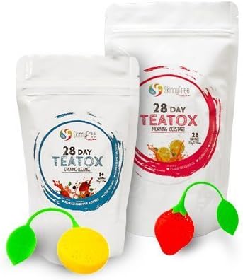 SKINNYFREE 28 Day Ultimate Weight Loss Slimming Detox + Free Lemon Tea Infuser SKINNY FREE
