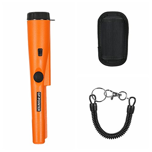 KKmoon Metalldetektor Pinpointer Pinzeiger Probe mit Holster, IP66 Wasserdichte Schatzsuche Ausgraben Werkzeug Zubehör, Summer Vibration Automatische Tuning, 360° Scan Erfassungsbereich