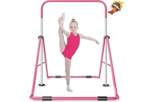 Gymmatten Gymnastic Bars for Kids with Adjustable Height，Folding Horizontal Bars with Adjustable Height,Junior Training Bar Children Folding Training Monkey Bars for Kids