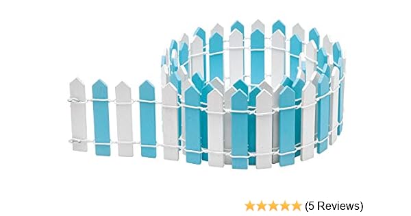 Amazon De Vbs Deko Zaun 90 X 5 Cm Blau Weiss