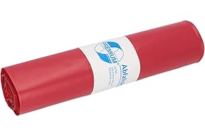 Deiss Premium 11730 sacchetti della spazzatura, 2 1/4 x 1000 mm 25 per rotolo, rosso