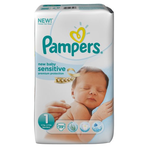 Pampers New Baby Sensitive 1 (Newborn) - (Pack of 2)