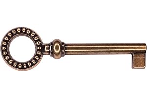 cyclingcolors Möbelschlüssel Louis XVI schrankschlüssel zierschlüssel türschlüssel braun durchgerieben