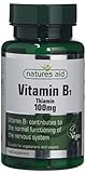 Natures Aid Vitamin B1 Thiamin, 100 mg, 90 Tablets (Contributes to Normal Functioning of the Nervous System, Made in the UK, Vegan Society Approved)