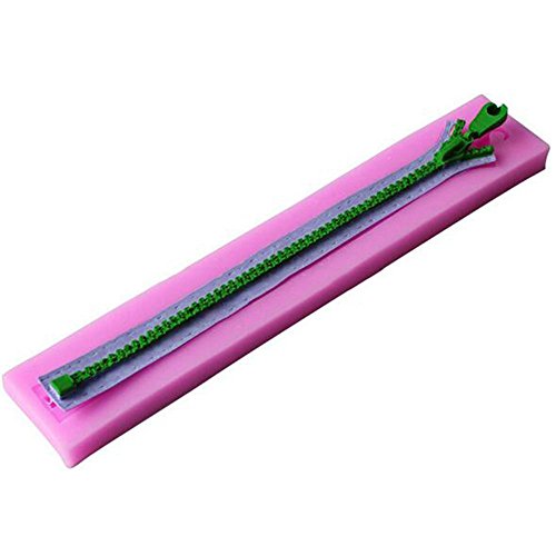 GOOTRADES 1 Stk 3D Reißverschluss Silikon Form, Kuchen Fondant Mold Dekor, Zufällige Farbe - 4