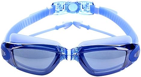 Danycase Swim Goggles Clear Swimming Goggles No Leaking Anti Fog UV Protection Triathlon Swim Goggles with Free Protection Case for Adult Men Women Youth Kids Child (Blue)