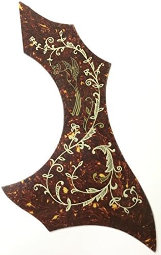 (MADE IN JAPAN) Tortoise Humming bird pickguard for acoustic guitar 23.5 x 13.5cm