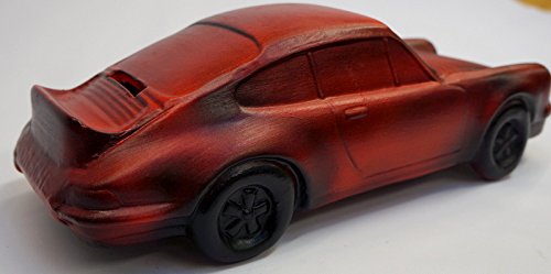 Sparschwein (03) Spardose Auto „Porsche“ Rot/Braun - 5