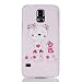 Produktbild Nancen Samsung Galaxy S5 / I9600 SM-G900F (5,1 Zoll) Hardcase Gefrostet Kunst Handyhülle Anti-rutsch Licht Dünn Etui Backcover Schutzhülle Gemalt Reliefmuster Ultra Klar Netter Rosa Bär Case