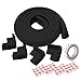 XCSOURCE 6.6ft 2m Safe Edge + 4 Corner Cushions Table Desk Baby Safety Guard Protector Black MT228