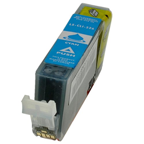 Tintenpatrone für Canon CLI-526 C PIXMA MG5350 iP4950 MG5250 MG5150 MX895 MX715 iP4850 ix6550 MG6250 - 4541B001 - Cyan