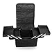 Hotrose Large Space Makeup Case Jewellery Box with Shoulder Strap (Black)