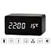 Produktbild Nightwolf ® Hölzern-digital LED Wecker vocal steuern Uhr mit Zeit Temperaturanzeige und triple Alarm Einstellbar (Schwarz)