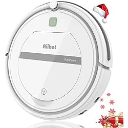 Aiibot Aspirateur Robot Aspiration Puissante, Nettoyage Automatique et Télécommande, Capteur Intelligent Anti-chute, Filtre HEPA, Excellent contre les Poils Animaux (T288-Blanc-01)
