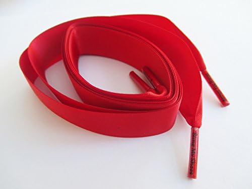 Red Satin Ribbon Shoelaces for Converse Trainers Lo's &amp; Hi Tops with Our Bling My Shoes Logo Aglets Bling My Shoes Trademark UK00003085705