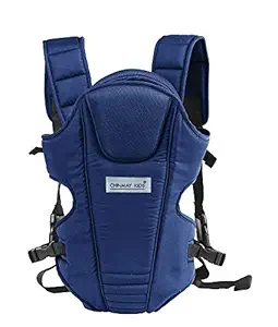 Ineffable Baby Carrier Bag in 3-in-1 Ergonomic Adjustable Sling Kangaroo Design with Carrying Basket for Front & Back Use for Infant Child and Mother Travel - 0 to 2 Year (Blue)