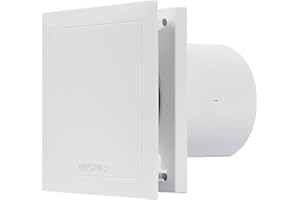 Airflow QT100T Extractor Fan 25L/s Flow - Auto Start & Adjustable Timer – 100mm/4 Duct - German Made, QuietMark Certified 25 dB, 2-Speed Options, Energy Efficient 5W/9W, 3-Year Warranty