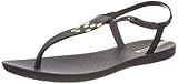 Bequeme, weiche Laufsohle Ipanema Damen Premium Sunray Sand FEM T-Spangen Sandalen, Schwarz Black, 38 EU
