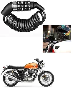 Znee Smart Motorbike & Bicycle Lock 4 Digit Password Anti-Theft Bike Lock Cycling Helmet Code Combination Security Cable Lock for R E Twin