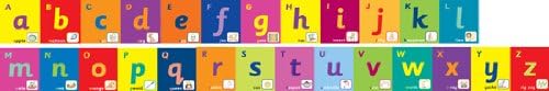 Numbers 1-100 and Alphabet (A2Z) Poster Set. Creates 2 x 3.5 Metre Banners