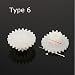 Produktbild LaDicha 10Pcs White Gear 2Mm DIY Model Toy Motor Shaft Plastic Gear Zubehör - 6