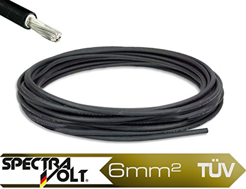 6mm² PV Solar Kabel in Schwarz - Solarkabel - Kupferkabel für Solarmodule - Meterware - solarXXL …