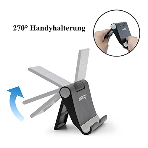 MORECOO 270°Multi-Winkel Ständer Tablet Tisch Handy Halterung, Schwarz - 3