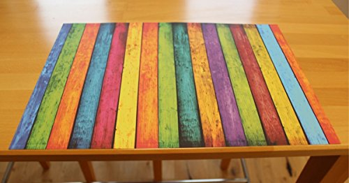 Papier „Tischset – Bunt Shabby Chic“ DIN A3 (420x297mm) 100er Pck. – Platzdeckchen Platzmatte – Ideal für Esstische als Unterlage für Teller, Besteck, Gläser - 6