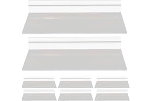 Cabilock 8pcs Transparent Slatwall Shoe Display Shelves, Clear Plastic Wall-Mounted Shoe Racks, Hanging Flat Slat Boards for Home Retail Store Boutiques Organization