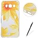 Produktbild Samsung Galaxy On5/On5 2015 hülle, Feeltech Weiche TPU Gel Silikon Schutzhülle Bunter netter Muster Entwurf Kratzfeste stoßdämpfende Premium Liquid Crystal Soft Ultra Dünn Transparent Bumper Schutz Handy hülle Perfekte Passform Durchsichtige Rückdeckel für Samsung Galaxy On5/On5 2015 - Sonnenblume (das Leben ist schön)